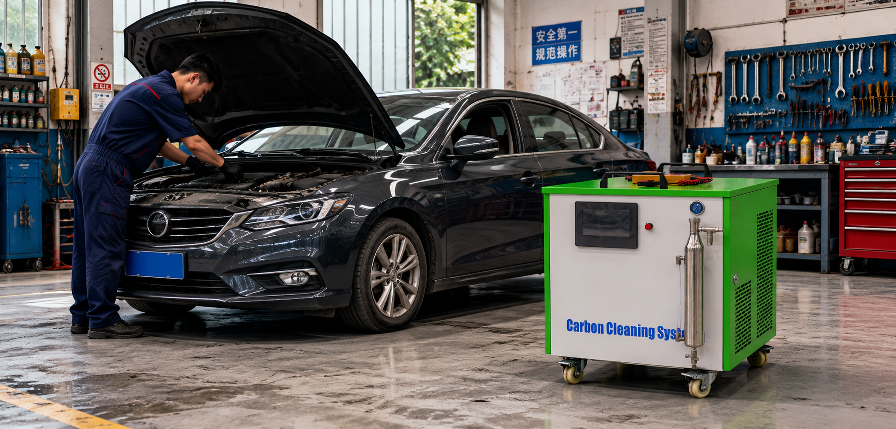 Engine carbon removal without disassembly